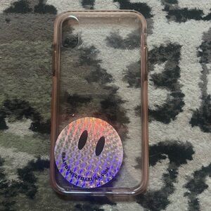 iPhone XR pink case with brandy Melville sticker